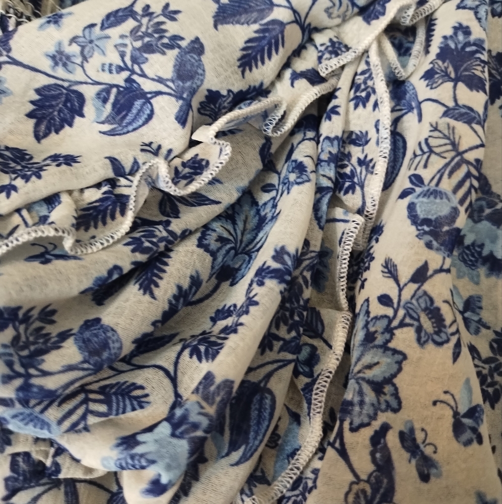 Super Natural by Secret Mission Chiffon smocked floral boho greenport dress - Picture 13 of 13